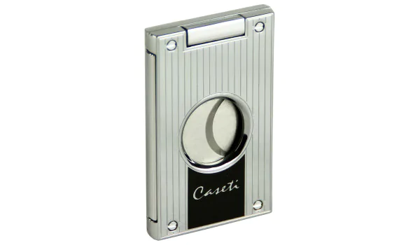 Caseti Cigar Cutter, kromi ja musta, viivallinen