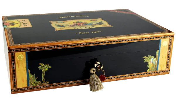 Elie Bleu Flor de Alba Black Sycamore Humidor 100 Cigars