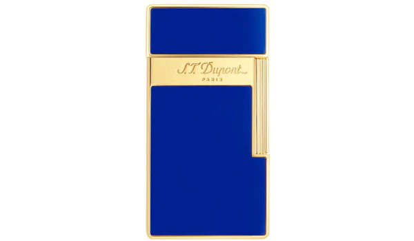 S.T. Dupont Biggy Lighter Blue Lacquer Golden, 025005