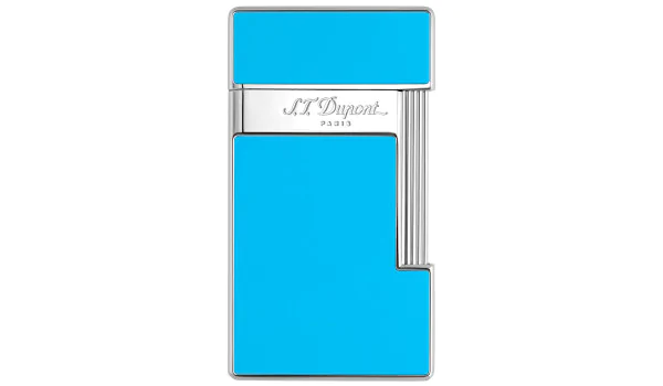 S.T. Dupont Slimmy Lighter Light Blue Lacquer Chrome, 028007