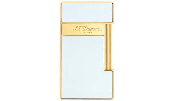 S.T. Dupont Slimmy Lighter White Lacquer Gold, 028004